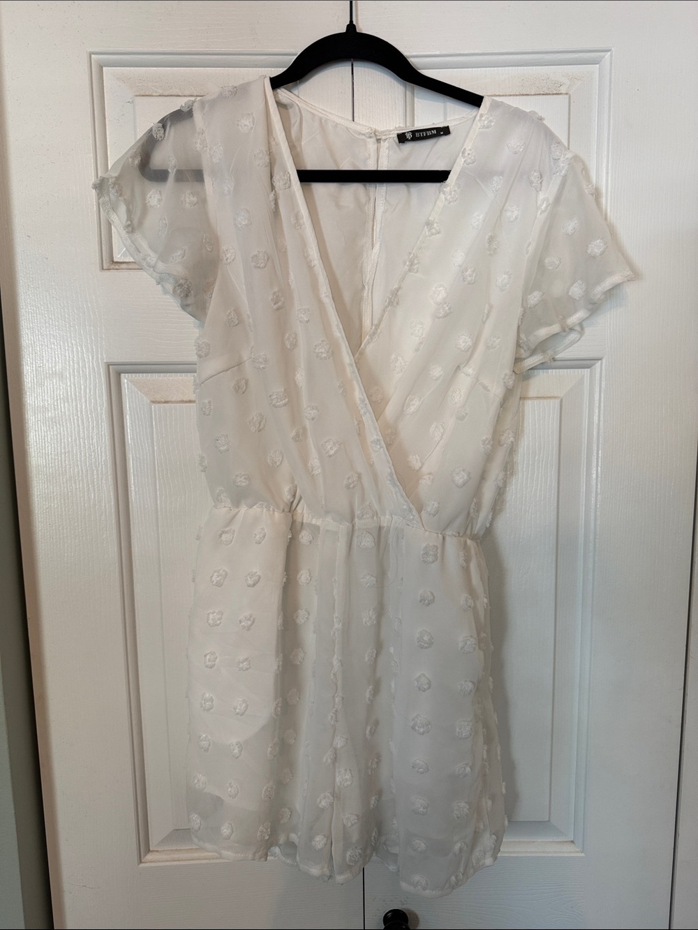 White Wrap Romper